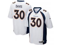 Men Nike NFL Denver Broncos #30 Terrell Davis Road White Game Jersey