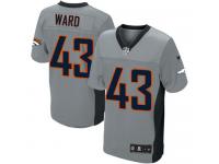 Men Nike NFL Denver Broncos #43 T.J. Ward Grey Shadow Limited Jersey