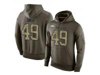 Men Nike NFL Denver Broncos #49 Dennis Smith Olive Salute To Service KO Performance Hoodie