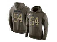 Men Nike NFL Denver Broncos #54 Brandon Marshall Olive Salute To Service KO Performance Hoodie