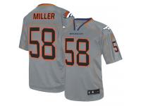 Men Nike NFL Denver Broncos #58 Von Miller Lights Out Grey Limited Jersey