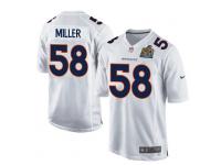 Men Nike NFL Denver Broncos #58 Von Miller Super Bowl 50 Game White Jersey