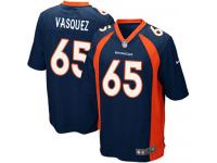 Men Nike NFL Denver Broncos #65 Louis Vasquez Navy Blue Game Jersey