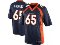 Men Nike NFL Denver Broncos #65 Louis Vasquez Navy Blue Limited Jersey