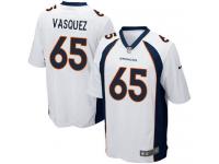 Men Nike NFL Denver Broncos #65 Louis Vasquez Road White Game Jersey