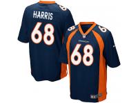 Men Nike NFL Denver Broncos #68 Ryan Harris Navy Blue Game Jersey