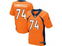 Men Nike NFL Denver Broncos #74 Ty Sambrailo Authentic Elite Home Orange Jersey