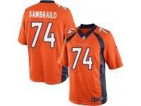 Men Nike NFL Denver Broncos #74 Ty Sambrailo Home Orange Limited Jersey