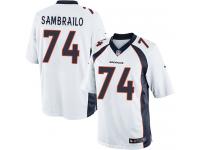 Men Nike NFL Denver Broncos #74 Ty Sambrailo Road White Limited Jersey