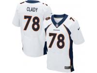 Men Nike NFL Denver Broncos #78 Ryan Clady Authentic Elite Road White Jersey