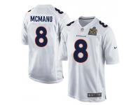 Men Nike NFL Denver Broncos #8 Brandon McManus Super Bowl 50 Game White Jersey