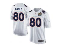 Men Nike NFL Denver Broncos #80 James Casey Super Bowl 50 Game White Jersey