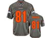 Men Nike NFL Denver Broncos #81 Owen Daniels Grey Vapor Limited Jersey