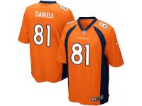 Men Nike NFL Denver Broncos #81 Owen Daniels Home Orange Game Jersey