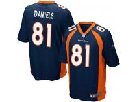 Men Nike NFL Denver Broncos #81 Owen Daniels Navy Blue Game Jersey