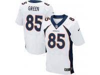 Men Nike NFL Denver Broncos #85 Virgil Green Authentic Elite Road White Jersey