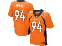 Men Nike NFL Denver Broncos #94 DeMarcus Ware Authentic Elite Home Orange Jersey