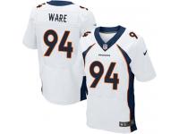 Men Nike NFL Denver Broncos #94 DeMarcus Ware Authentic Elite Road White Jersey