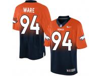 Men Nike NFL Denver Broncos #94 DeMarcus Ware OrangeNavy Fadeaway Limited Jersey