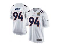 Men Nike NFL Denver Broncos #94 DeMarcus Ware Super Bowl 50 Game White Jersey