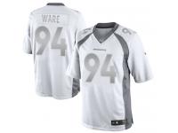 Men Nike NFL Denver Broncos #94 DeMarcus Ware White Platinum Limited Jersey