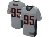 Men Nike NFL Denver Broncos #95 Derek Wolfe Grey Shadow Limited Jersey