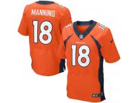 Men Nike NFL Denver Broncos Peyton Manning Authentic Elite Orange Jersey