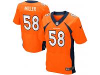 Men Nike NFL Denver Broncos Von Miller Authentic Elite Orange Jersey