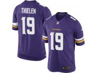 Men Nike NFL Minnesota Vikings #19 Adam Thielen Home Purple Limited Jersey