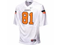 Men Nike Oklahoma State Cowboys #81 Justin Blackmon White Pro Combat Authentic NCAA Jersey