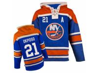 Men Old Time Hockey New York Islanders #21 Kyle Okposo Premier Royal Blue Sawyer Hooded Sweatshirt