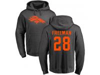 Men Royce Freeman Ash One Color NFL Nike Denver Broncos #28 Pullover Hoodie