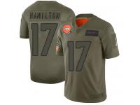 Men's #17 Limited DaeSean Hamilton Camo Football Jersey Denver Broncos 2019 Salute to Service