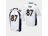 Men's Broncos #87 Noah Fant 2019 NFL Draft Game Jersey - White