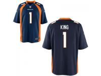 Men's Denver Broncos #1 Marquette King Nike Navy Blue Alternate Game Jersey