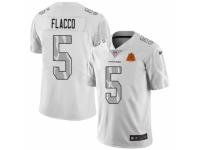 Men's Denver Broncos #5 Joe Flacco Limited White City Edition Football Jersey