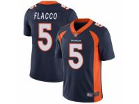 Men's Denver Broncos #5 Joe Flacco Navy Blue Alternate Vapor Untouchable Limited Player Football Jersey