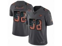 Men's Denver Broncos #58 Von Miller Limited Black USA Flag 2019 Salute To Service Football Jersey