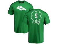 Men's Denver Broncos Joe Flacco NFL Pro Line Kelly Green St. Patrick's Day Name & Number T-Shirt