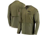 Men's Denver Broncos Nike Olive Salute to Service Sideline Hybrid Full-Zip Jacket