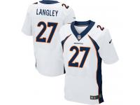 Men's Elite Brendan Langley #27 Nike White Road Jersey - NFL Denver Broncos