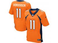 Men's Elite Carlos Henderson #11 Nike Orange Home Jersey - NFL Denver Broncos