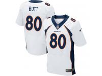 Men's Elite Jake Butt #80 Nike White Road Jersey - NFL Denver Broncos