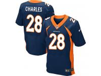 Men's Elite Jamaal Charles #28 Nike Navy Blue Alternate Jersey - NFL Denver Broncos