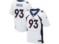 Men's Elite Jared Crick White Jersey Road #93 NFL Denver Broncos Nike