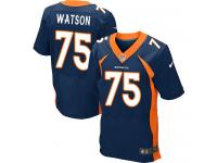 Men's Elite Menelik Watson #75 Nike Navy Blue Alternate Jersey - NFL Denver Broncos