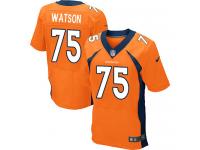 Men's Elite Menelik Watson #75 Nike Orange Home Jersey - NFL Denver Broncos