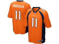 Men's Game Carlos Henderson #11 Nike Orange Home Jersey - NFL Denver Broncos