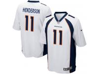 Men's Game Carlos Henderson #11 Nike White Road Jersey - NFL Denver Broncos