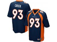 Men's Game Jared Crick Navy Blue Jersey Alternate #93 NFL Denver Broncos Nike